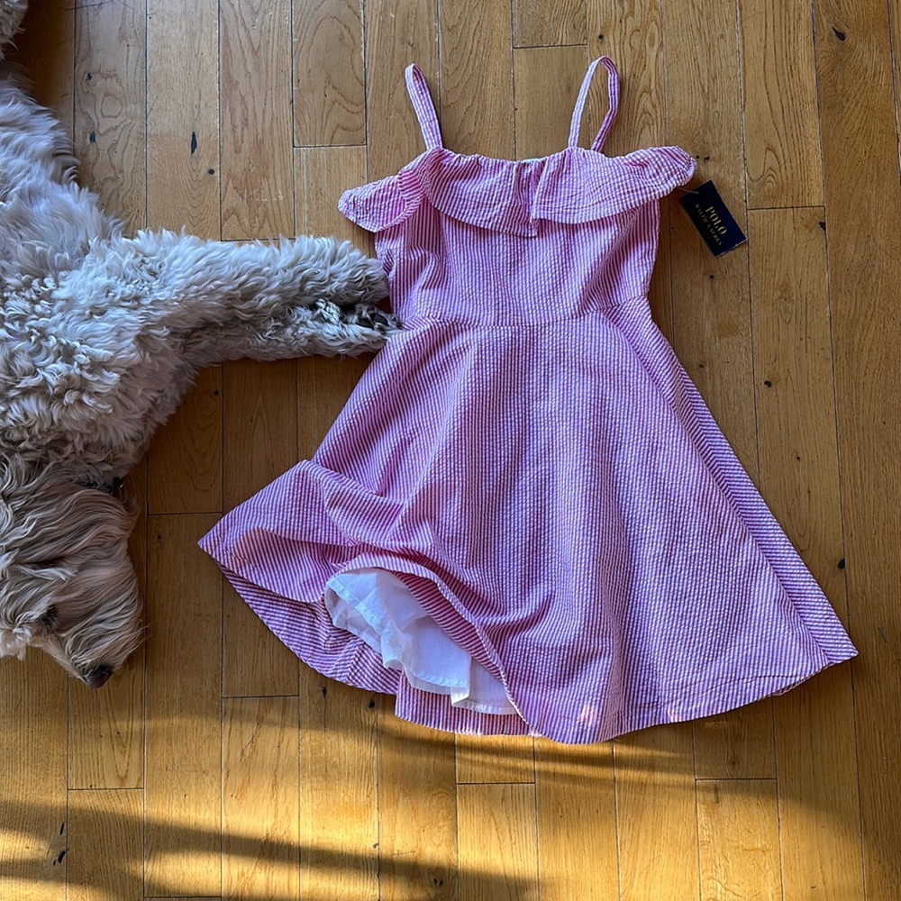 POLO RALPH LAUREN girls seersucker dress, new with tag! Size 8
